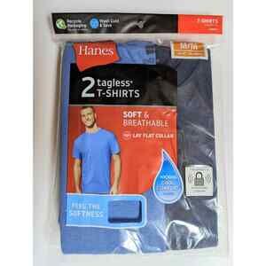 Hanes T- Shirts Size M 38-40" 95-100cm Colored Tagless T-Shirts 2 Pack Comfort!!